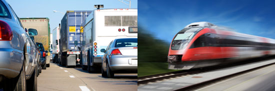 Traffic compared with train image